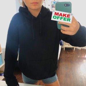 Plain black hoodie